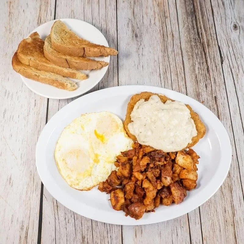 Country Fried Steak and Eggs
